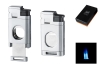 Artikelbild 1 des Artikels “Winjet Premium Zigarrenfeuerzeug 3xJet chrom matt mit Cutter, Ring 58 “