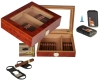 Artikelbild 1 des Artikels “Humidorset LA Amboina Maser Finish Kristallglas V-240 Polymerbefeuchter “