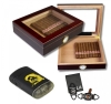 Artikelbild 1 des Artikels “Humidor -Set Teakwood Finish Kristallglas V-240 Polymerbefeuchter “