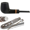 Artikelbild 1 des Artikels “Vauen Pfeife Olaf glatt schwarz matt 1811 + Necuma Pipe Reamer “