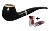 Artikelbild 1 des Artikels “Vauen Pfeife Pearl 161 Weißpunktedition + Winjet Pfeifenfeuerzeug “