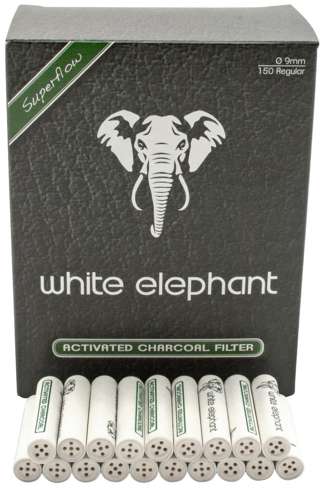 Artikelbild 1 des Artikels “White Elephant Aktivkohlefilter 9mm 150 Stk. “