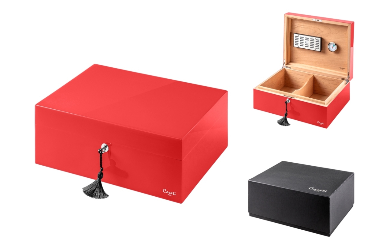 Artikelbild 1 des Artikels “Caseti Paris Humidor 75 Zigarren rot “