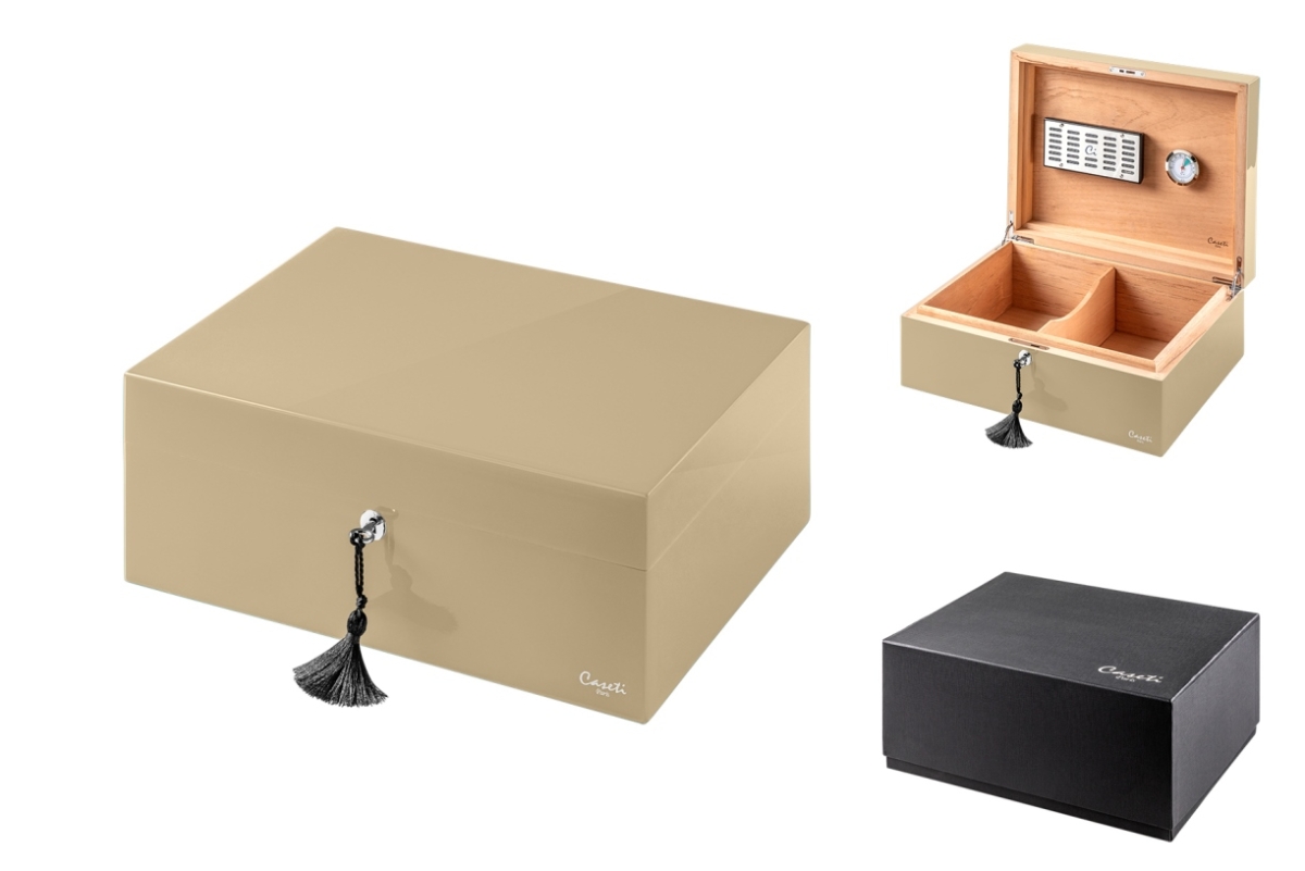 Artikelbild 1 des Artikels “Caseti Paris Humidor 75 Zigarren grau-beige “