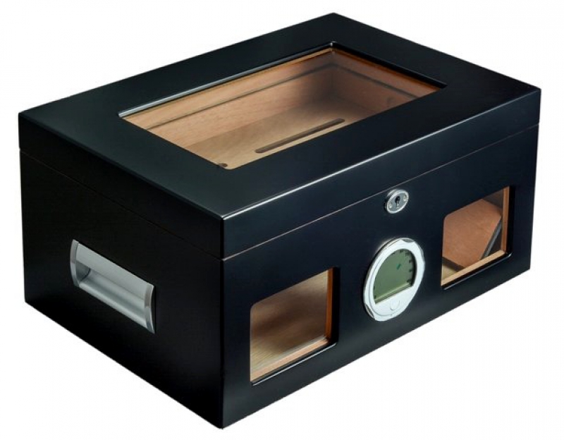 Artikelbild 1 des Artikels “Black Wonderful Kristallglas Humidor New Generation digital Polymerbefeuchter “