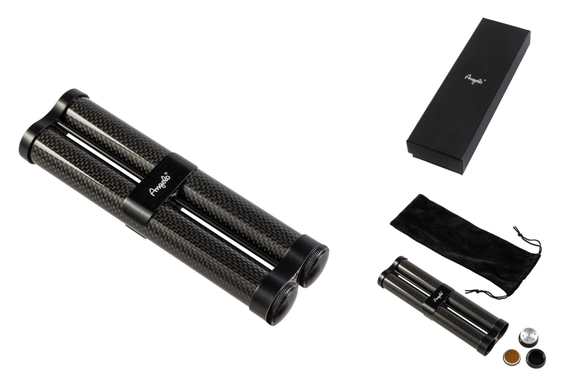 Artikelbild 1 des Artikels “Angelo Zigarrenetui Carbon 2er mit Befeuchter “