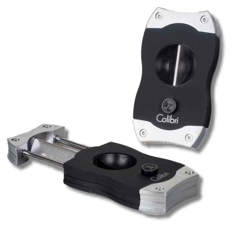 Artikelbild 1 des Artikels “Colibri Cigarrenabschneider V-Cut Kerbschnitt 23mm schwarz-silber “