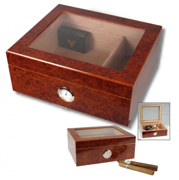 Artikelbild 1 des Artikels “Sichtfenster Klavierlack Humidor Hygro V-380 Inkl. Polymerbefeuchter “