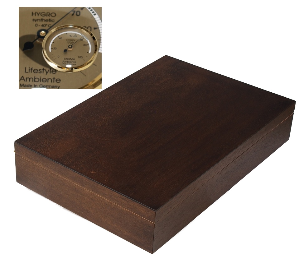 Artikelbild 1 des Artikels “Antikeffekt Holz Humidor mit deutschem Profi-Haarhygrometer 40 Zigarren “