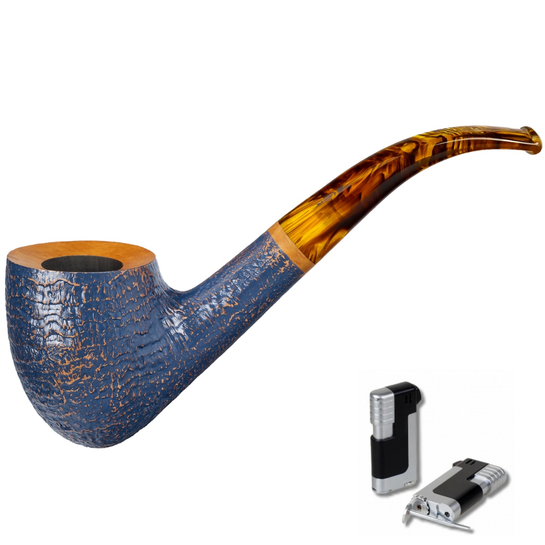 Artikelbild 1 des Artikels “Vauen Pfeife * Denim 4991 + Necuma Pfeifenfeuerzeug “