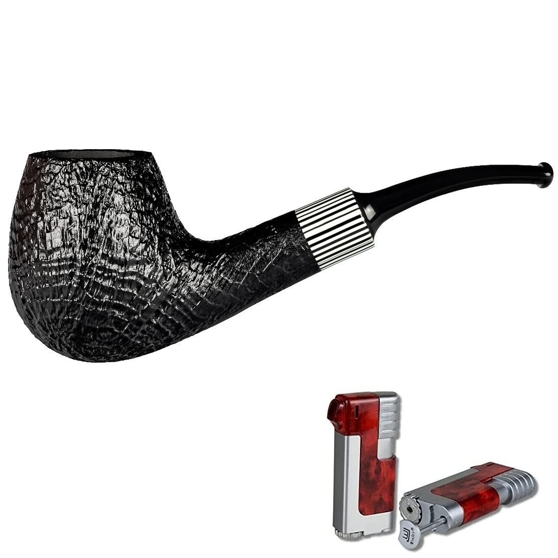 Artikelbild 1 des Artikels “Vauen Pfeife * Hippo 5861 + Necuma Pfeifenfeuerzeug “