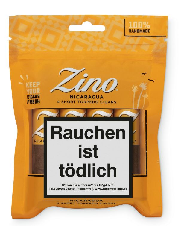 Artikelbild 1 des Artikels “Zigarren Zino Nicaragua Short Topedo 4 Stück im praktischen Freshpack “