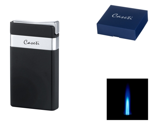 Artikelbild des Artikels “Caseti Paris Feuerzeug Jetflamme schwarzmatt-chrom “