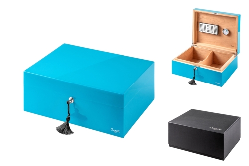 Artikelbild des Artikels “Caseti Paris Humidor 75 Zigarren türkis “