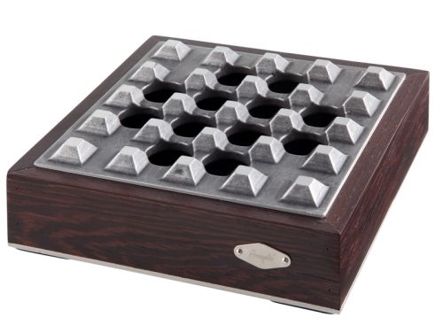 Artikelbild des Artikels “Angelo Zigarrenascher Metall, Braun/chrom, 4er windgeschützt “