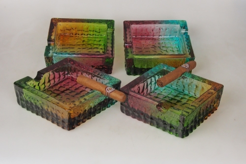 Artikelbild des Artikels “4x Zigarrenascher Rainbow Kristallglas 2 Ablagen “