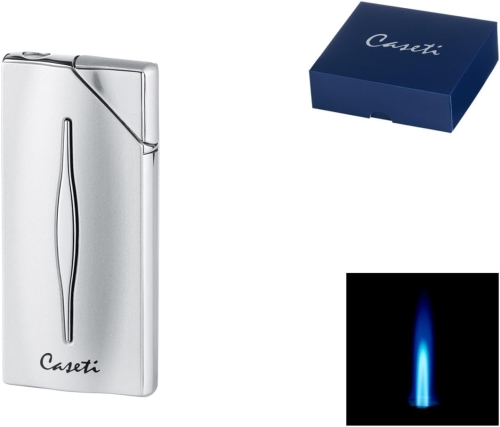 Artikelbild des Artikels “Caseti Paris Feuerzeug Jetflamme Jetflamme Silber Chrom “