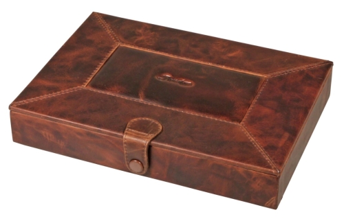 Artikelbild des Artikels “Passatore Zigarrenetui Reisehumidor Leder braun antik “