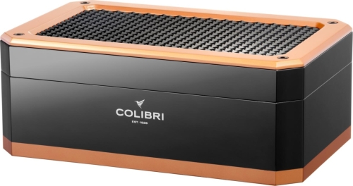 Artikelbild des Artikels “Colibri Rally Humidor * schwarz/gold Digitalhygrometer für 125 Zigarren “
