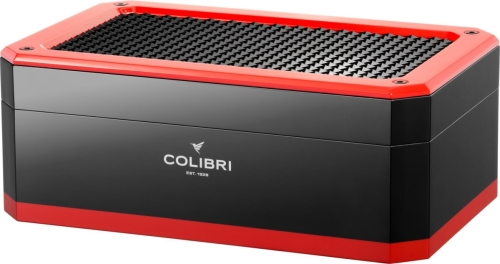 Artikelbild des Artikels “Colibri Rally Humidor * schwarz/rot Digitalhygrometer für 125 Zigarren “