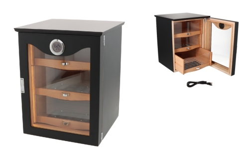 Artikelbild des Artikels “Humidorschrank Cabinet digital schwarz matt mit LED Beleuchtung “