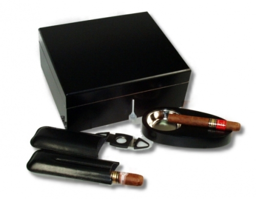 Artikelbild des Artikels “Humidor Geschenk Set Noir V-460 inkl. Polymerbefeuchter “