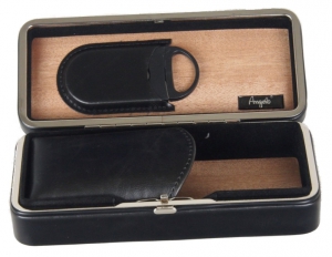 Artikelbild des Artikels “Zigarrenetui-Reisehumidor Zedernholz mit Zigarrencutter “