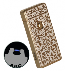 Artikelbild des Artikels “Tycoon gasloses USB Feuerzeug Arc Venezian Gold “