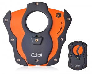 Artikelbild des Artikels “Colibri Zigarrencutter Cut orange-schwarz silikonbeschichtete Klinge “