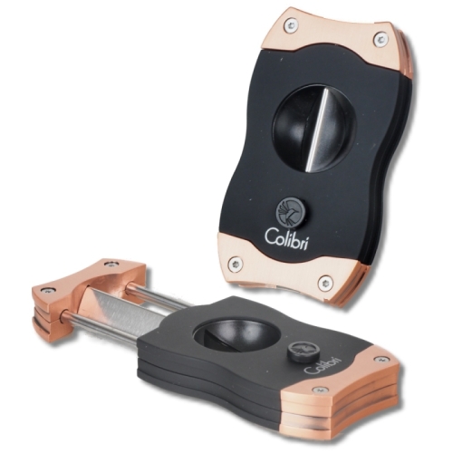 Artikelbild des Artikels “Colibri Cigarrenabschneider V-Cut Kerbschnitt 23mm schwarz-rosegold “