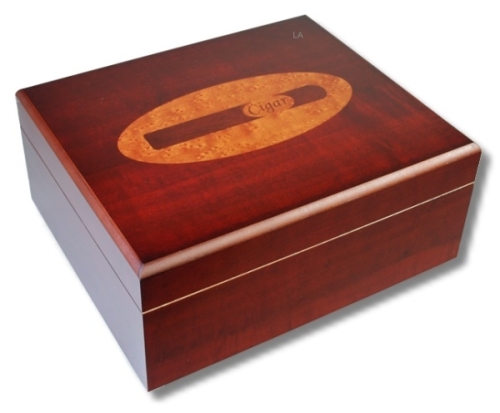 Artikelbild des Artikels “Cigar Intarsie Humidor V-430 mit Polymerbefeuchter “