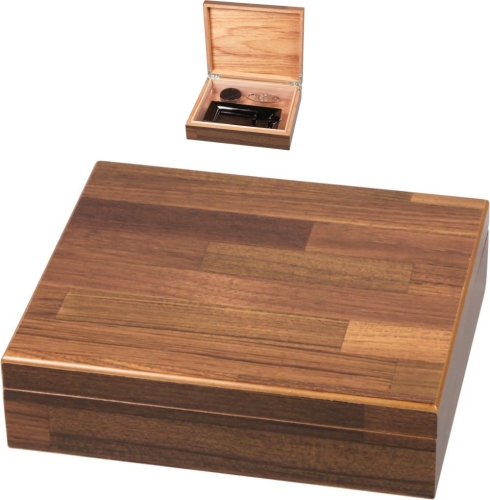 Artikelbild des Artikels “Humidor-Set braun für ca. 25 Cigarren Cigarrenascher, Abschneider, AP-Humidifer “