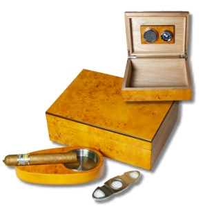 Artikelbild des Artikels “Wurzelholzdecor Humidor-Set Cigarrito V-200 “