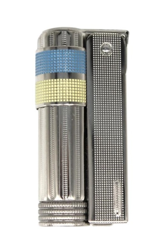 Artikelbild des Artikels “Sonderedition IMCO Feuerzeug Super-Triplex oil chrome yellow blue “