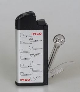 Artikelbild des Artikels “IMCO Pfeifenfeuerzeug Chic 4 Pipe Flint Pfeifenbesteck silber Logo “