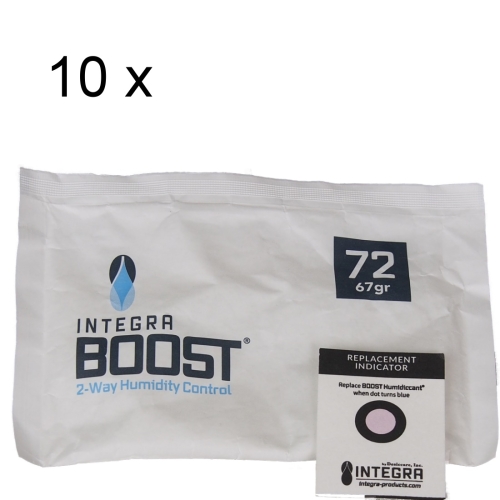Artikelbild des Artikels “10x Integra Boost Humipack 2-way 72% 67g Beutel mit Austausch-Indikatorkarte “