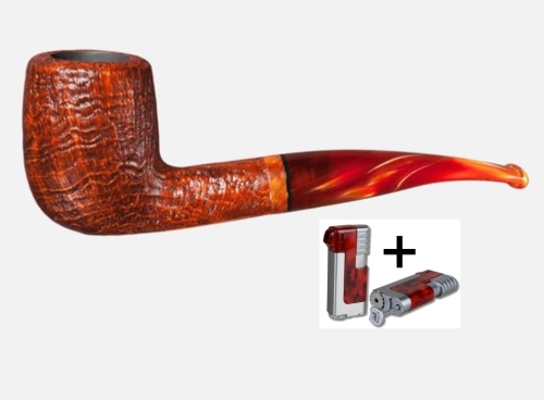 Artikelbild des Artikels “Vauen Pfeife Leopold 5168 + Necuma Pfeifenfeuerzeug “