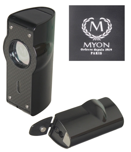 Artikelbild des Artikels “Myon Paris Zigarrenfeuerzeug Tischfeuerzeug 4-Jetflamm Sensor Bohrer Racing Edition black “