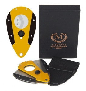 Artikelbild des Artikels “Myon Paris Zigarrencutter Butterfly Racing Edition Lack gelb “