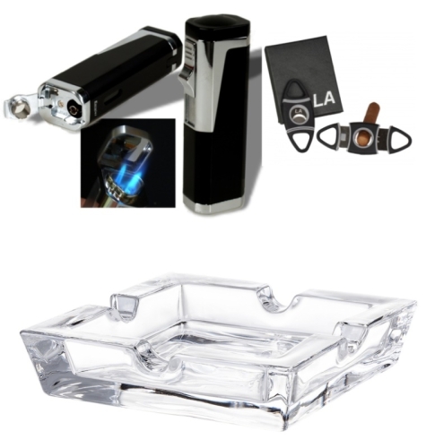 Artikelbild des Artikels “Necuma Smokersset 104 LA Feuerzeug Zigarrencutter Ascher “