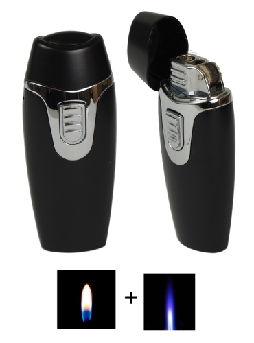 Artikelbild des Artikels “Tycoon Feuerzeug Technoburner Dualflamme Reibradzündung black “