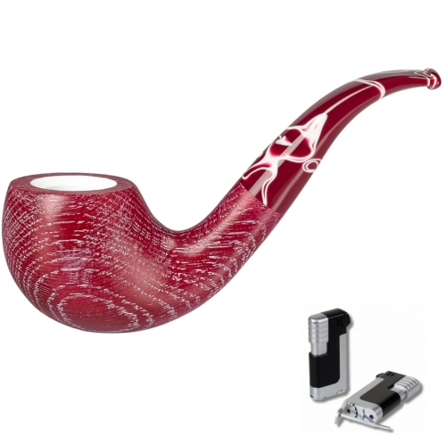 Artikelbild des Artikels “Vauen Pfeife Lime colored 786 R Weißpunktedition + Necuma Pfeifenfeuerzeug “