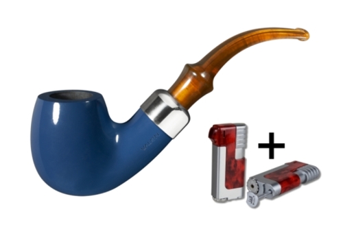 Artikelbild des Artikels “Vauen Pfeife AZZURRO 1515+ Necuma Pfeifenfeuerzeug “