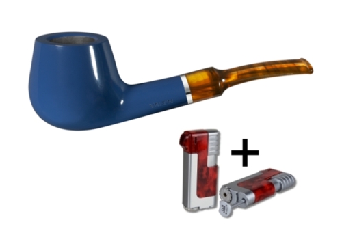 Artikelbild des Artikels “Vauen Pfeife AZZURRO 1540+ Necuma Pfeifenfeuerzeug “