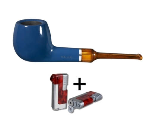 Artikelbild des Artikels “Vauen Pfeife AZZURRO 1566+ Necuma Pfeifenfeuerzeug “