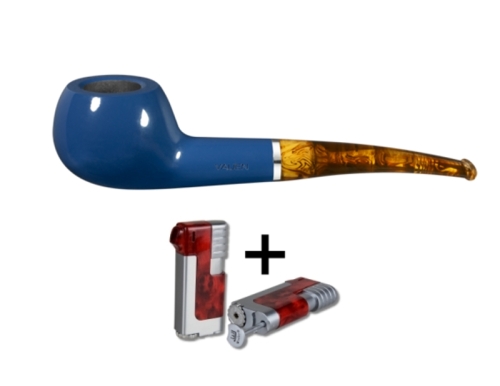Artikelbild des Artikels “Vauen Pfeife AZZURRO 1567+ Necuma Pfeifenfeuerzeug “
