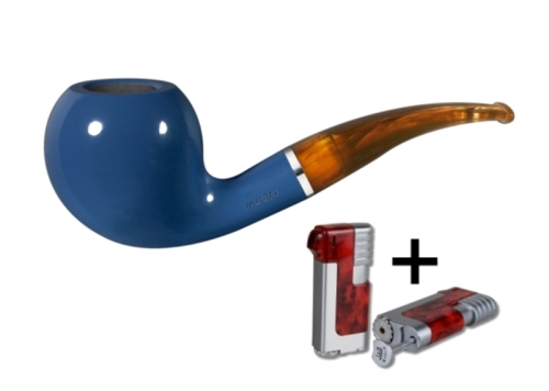 Artikelbild des Artikels “Vauen Pfeife AZZURRO 1577+ Necuma Pfeifenfeuerzeug “