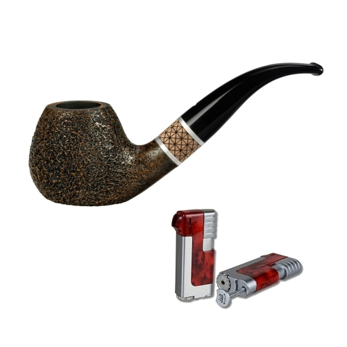 Artikelbild des Artikels “Vauen Pfeife Standpfeife * Timber 579 sand Weißpunktedition + Necuma Pfeifenfeuerzeug “