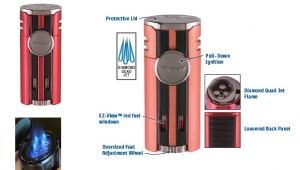 Artikelbild des Artikels “Xikar HP4 QUAD Diamant Feuerzeug red “