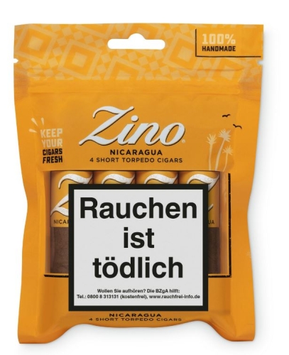 Artikelbild des Artikels “Zigarren Zino Nicaragua Short Topedo 4 Stück im praktischen Freshpack “